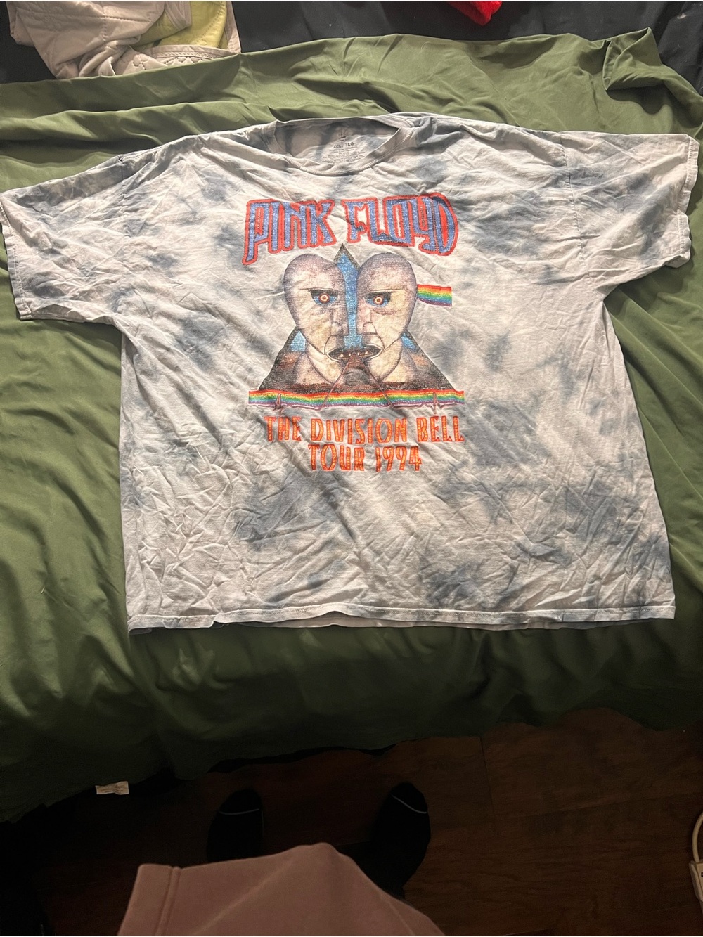 Hanes Light Blue Pink Floyd Division Bell Tour Tee